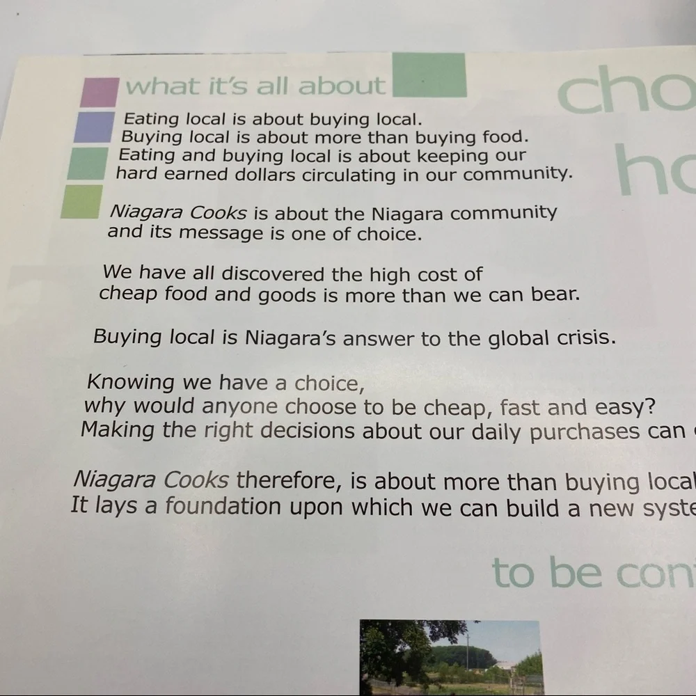 NIAGARA Cooks From Farm To Table By Lynn Ogryzlo Cookbook